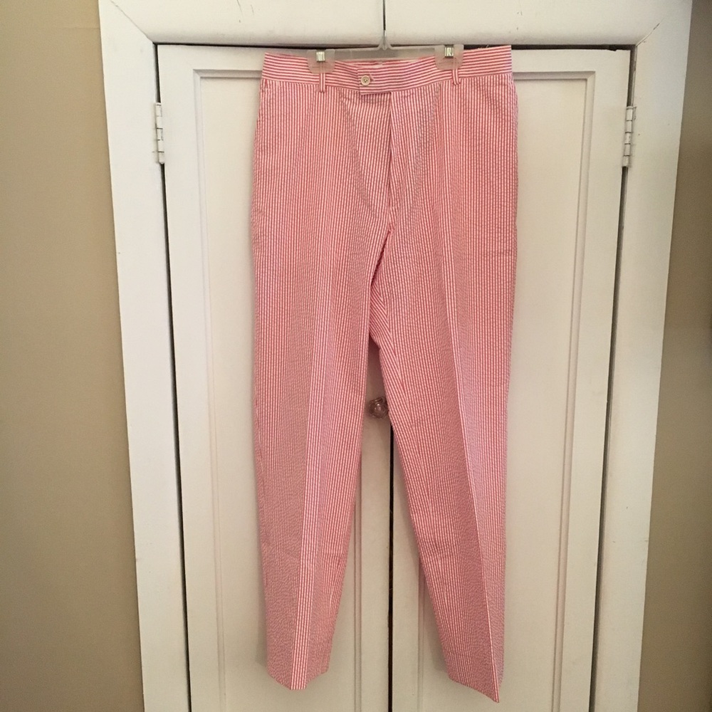 Men's Carolina Herrera Seersucker Runway Pants - Picture 2 of 4